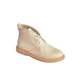 fox SHOES R374923202 Bej Süet Alçak Taban Klasik Kadın Bot, Bej-Süet, 40