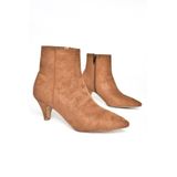 fox SHOES R404710002 Taba Süet Alçak Topuklu Kadın Bot, Taba-Süet, 38