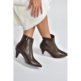 Fox Shoes R404710009 Kahverengi Alçak Topuklu Kadın Bot