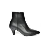 fox SHOES R404710009 Siyah Alçak Topuklu Kadın Bot, Siyah-Suni Deri, 37
