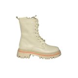 fox SHOES R524802209 Bej Bağcıklı Kadın Postal Bot, Bej-Suni Deri, 40