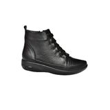 fox SHOES R555001003 Siyah Hakiki Deri Comfort Ortopedik Taban Kadın Bot, Siyah-Hakiki Deri, 38