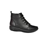 fox SHOES R555001003 Siyah Hakiki Deri Comfort Ortopedik Taban Kadın Bot, Siyah-Hakiki Deri, 39