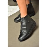 Fox Shoes R555001103 Siyah Deri Comfort Ortopedik Taban Kadın Bot