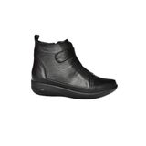fox SHOES R555001103 Siyah Hakiki Deri Comfort Ortopedik Taban Kadın Bot, Siyah-Hakiki Deri, 36
