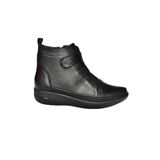 fox SHOES R555001103 Siyah Hakiki Deri Comfort Ortopedik Taban Kadın Bot, Siyah-Hakiki Deri, 37