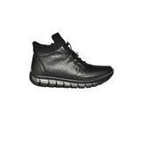 fox SHOES R555301003 Siyah Hakiki Deri Comfort Ortopedik Taban Kadın Bot, Siyah-Hakiki Deri, 36