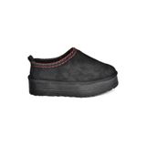 fox SHOES R612047302 Siyah Süet İçi Tüylü Kalın Tabanlı Kadın Terlik, Siyah-Süet, 40