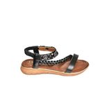 Fox Shoes S2580134 09 Alçak Tabanlı Siyah Kadın Sandalet