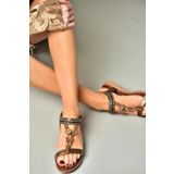 Fox Shoes S258015209 Bakır Alçak Tabanlı Kadın Sandalet