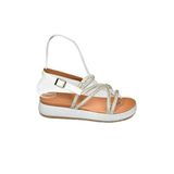 Fox Shoes S3140024 09 Taş Detaylı Beyaz Kadın Sandalet