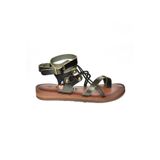 fox SHOES S374781503 Siyah Hakiki Deri Parmak Arası Kadın Sandalet, Siyah-Hakiki Deri, 38