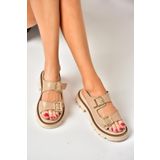 Fox Shoes S437302209 Ten Kalın Tabanlı Kadın Sandalet