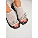 Fox Shoes S476900415 Beyaz File Kadın Sandalet