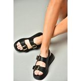 Fox Shoes S5181083 09 Siyah Kadın Sandalet