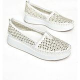 Fox Shoes S5400115 03 Beyaz Hakiki Deri Kadın Ayakkabı