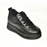 Fox Shoes S602008704 Siyah Kalın Tabanlı Spor Ayakkabı Sneakers