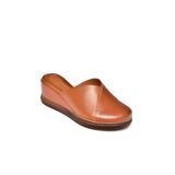fox SHOES S674307509 Taba Dolgu Tabanlı Kadın Terlik, Taba-Suni Deri, 41