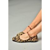 Fox Shoes S726252502 Leopar Süet Kadın Babet