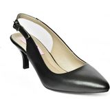 Fox Shoes S908002303 Siyah Deri Alçak Topuklu Kadın Ayakkabı