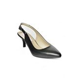 fox SHOES S908002303 Siyah Hakiki Deri Alçak Topuklu Kadın Ayakkabı, Siyah-Hakiki Deri, 40