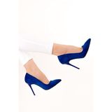 fox SHOES Saks Mavi Kadın Topuklu Ayakkabı 8922151902, Saks Mavi, 37