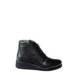 fox SHOES Siyah Hakiki Deri Comfort Ortopedik Taban Kadın Bot N555093503, Siyah-Hakiki Deri, 37