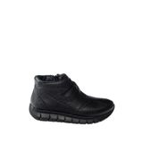 fox SHOES Siyah Hakiki Deri Comfort Ortopedik Taban Kadın Bot N555360703, Siyah-Hakiki Deri, 36