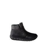 fox SHOES Siyah Hakiki Deri Comfort Ortopedik Taban Kadın Bot N555380703, Siyah-Hakiki Deri, 36