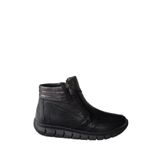 fox SHOES Siyah Hakiki Deri Comfort Ortopedik Taban Kadın Bot N555380703, Siyah-Hakiki Deri, 40