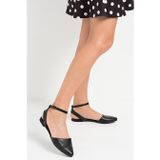Fox Shoes Siyah Kadın Babet 1470