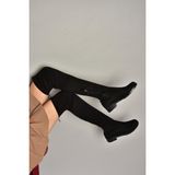 Fox Shoes Siyah Kadın Çizme A922903002 Süet Malzeme ile Düz Topuklu Günlük Kullanım İçin Şık Tasarım