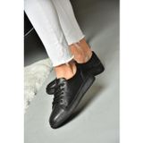 Fox Shoes Siyah Kadın Deri Sneaker 11699