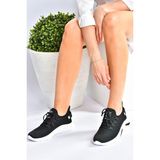 Fox Shoes Siyah/beyaz Triko Kumaş Kadın Spor Ayakkabı M702006204 - 01-Siyah - Beyaz