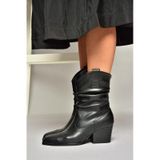 Fox Shoes T296713009 Siyah Kalın Topuklu Kadın Bot