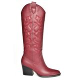 Fox Shoes T296815009 Bordo Kovboy Kadın Çizme