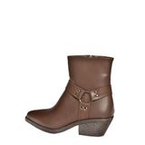 fox SHOES T404400609 Kahverengi Kalın Topuklu Kadın Bot, Kahverengi-Suni Deri, 36