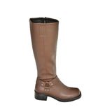 Fox Shoes T404550009 Kahverengi Alçak Topuklu Kadın Çizme