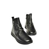 fox SHOES T555366303 Siyah Hakiki Deri Comfort Ortopedik Taban Kadın Bot, Siyah-Hakiki Deri, 36