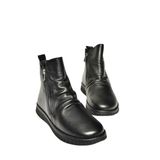 fox SHOES T555366303 Siyah Hakiki Deri Comfort Ortopedik Taban Kadın Bot, Siyah-Hakiki Deri, 39