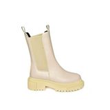 fox SHOES T652449009 Bej Kalın Tabanlı Kadın Bot, Bej-Suni Deri, 36