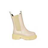 fox SHOES T652449009 Bej Kalın Tabanlı Kadın Bot, Bej-Suni Deri, 39