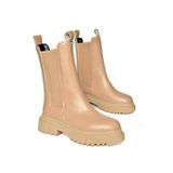 fox SHOES T652449009 Ten Kalın Tabanlı Kadın Bot, Ten-Suni Deri, 40