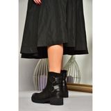 Fox Shoes T654047101 Siyah Nubuk Kadın Bot