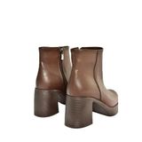 fox SHOES T820197409 Kahverengi Kalın Topuklu Kadın Bot, Kahverengi-Suni Deri, 39