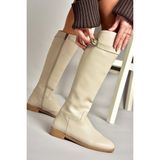 Fox Shoes T848443409 Bej Klasik Kadın Çizme