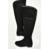 fox SHOES T848643502 Siyah Süet Taş Detaylı Kadın Çizme, Siyah-Süet, 40