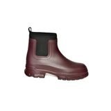 fox SHOES T858685409 Bordo Kalın Tabanlı Yağmur Botu, Bordo-Suni Deri, 40