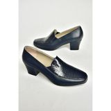 Fox Shoes T908006103 Lacivert Kalın Topuklu Kadın Ayakkabı
