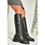 Fox Shoes T973600609 Siyah Düz Taban Kadın Çizme